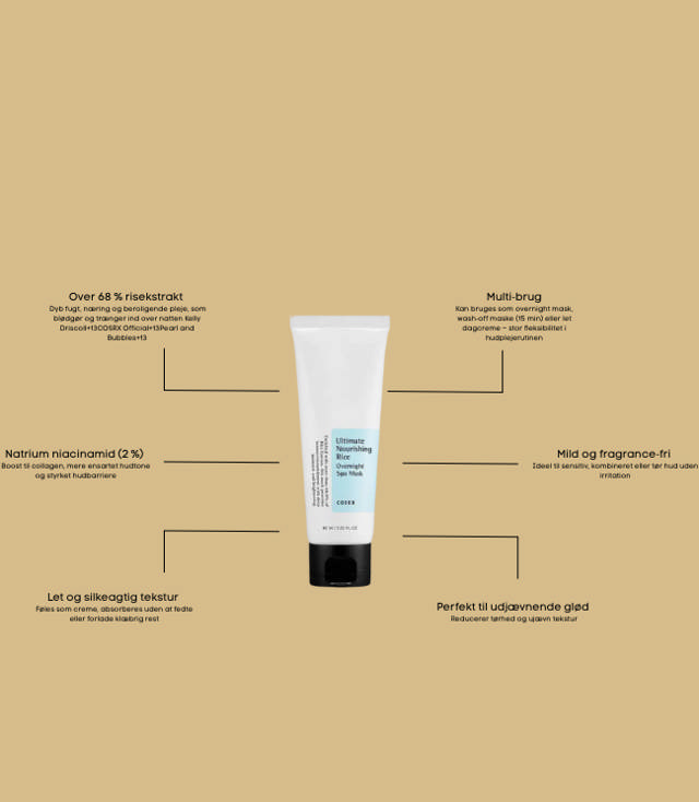 COSRX Ultimate Nourishing Rice Spa Overnight Mask, 60 ml.