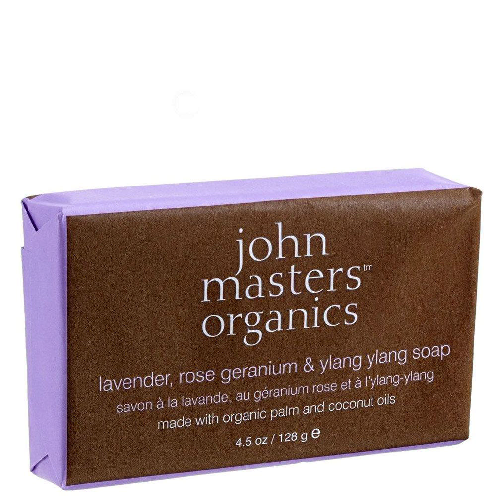 John Masters Organics Lavender Rose Geranium & Ylang Soap, 128 g.
