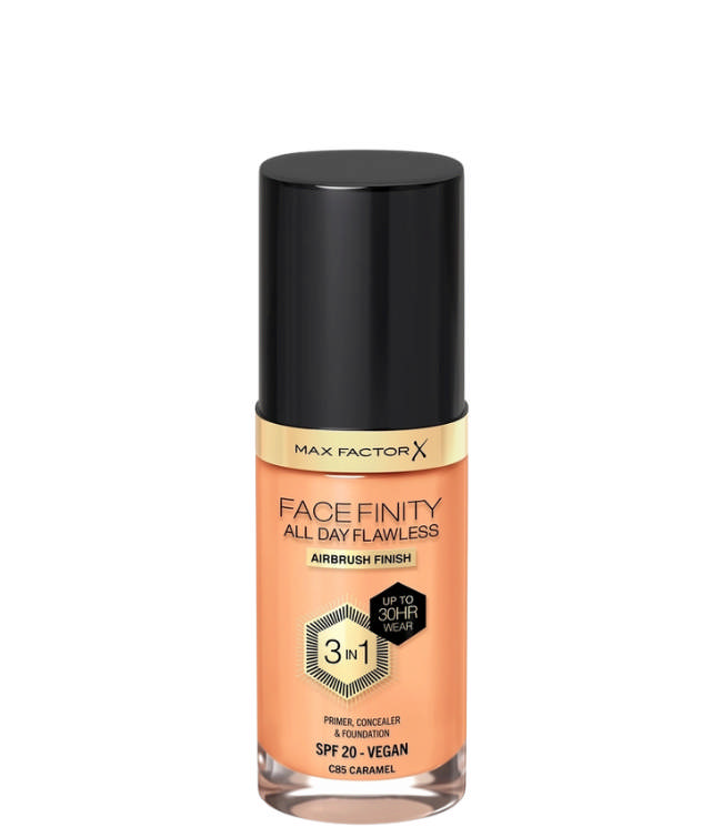 Max Factor All Day Flawless 3In1 Foundation 85 Caramel, 30 ml.